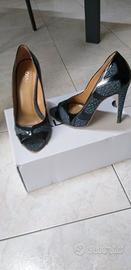 Decollete aperte in pelle e jeans Osmose