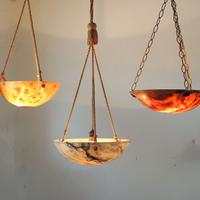 3 lampadari in alabastro inizi 900