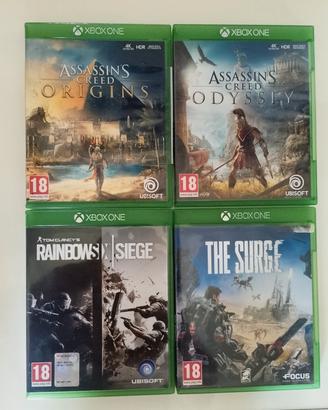 Lotto composto da 4 Giochi per X BOX one