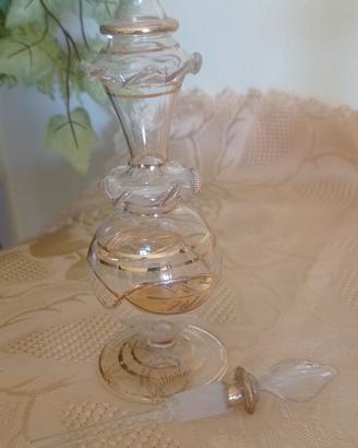Porta-profumo in vetro nuovo integro vintage 
