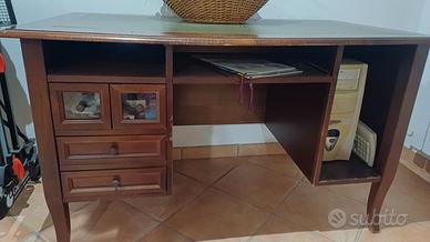 scrivania arte povera con sedia