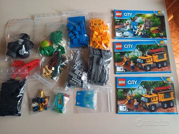 Lego Set 60160 LAB MOBILE GIUNGLA COMPLETO e ISTR