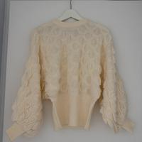 Maglione maniche pipistrello color bianco burro