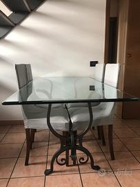 Stupendo tavolo in ferro battuto