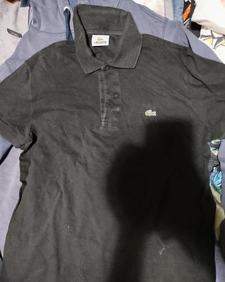 polo nera Lacoste 