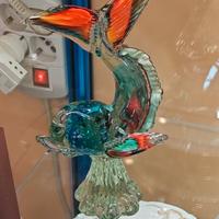 scultura pesce in vetro di murano 