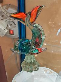 scultura pesce in vetro di murano 
