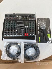 Mixer +microfono+ cavi