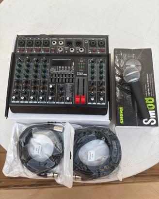 Mixer +microfono+ cavi