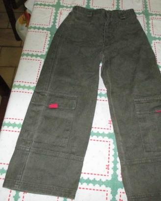 Nr. 1 pantalone in cotone per bimbe per 1/2 tempi