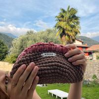 Clutch tonda bicolore
