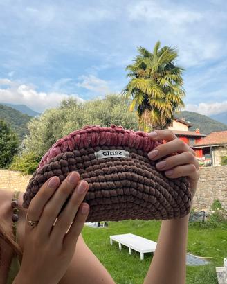 Clutch tonda bicolore