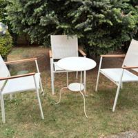 Set da giardino 3 sedie + tavolino