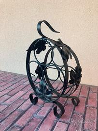 Porta bottiglie in Ferro Battuto - per 3 bottiglie