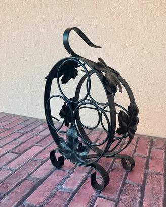 Porta bottiglie in Ferro Battuto - per 3 bottiglie