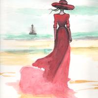 Dipinto Acquerello e acrllico