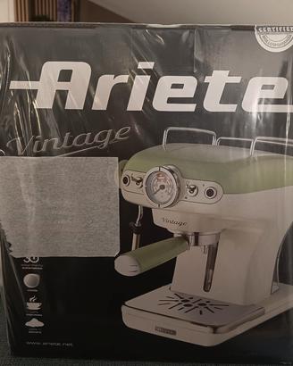 Macchina caffè Ariete vintage verde/panna NUOVA