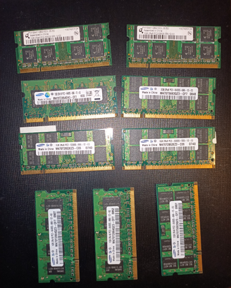 Banchi di RAM DDR2 DDR3 SO-DIMM per notebook PC