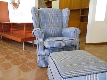 Poltrona bergere Rs Valeo con pouf sconto 50%