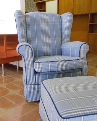 Poltrona bergere Rs Valeo con pouf sconto 50%