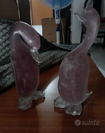 Sculture in vetro artistico di Murano con firma