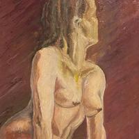 Antico dipinto Nudo Artistico firmato