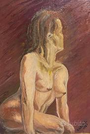 Antico dipinto Nudo Artistico firmato