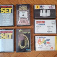 Lotto di 7 videogiochi e programmi X Commodore 64