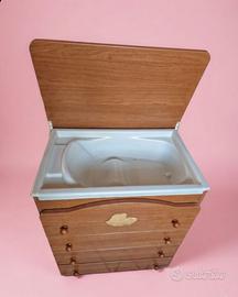 Fasciatoio a mobiletto con ruote