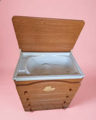 Fasciatoio a mobiletto con ruote