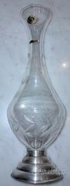 VASO CRISTALLO CON BASE ARGENTO