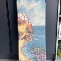 Quadro dipinto su tela "Scogliera" di Mattea