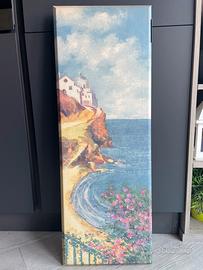 Quadro dipinto su tela "Scogliera" di Mattea