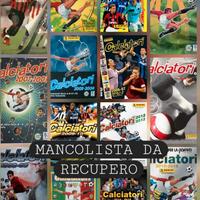Mancolista da recupero Calciatori Panini
