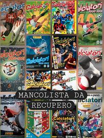Mancolista da recupero Calciatori Panini