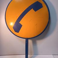 Insegna telefono pubblico vintage  anni 70