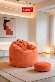 Pouf sacco XL Ecopuf con poggiapiedi