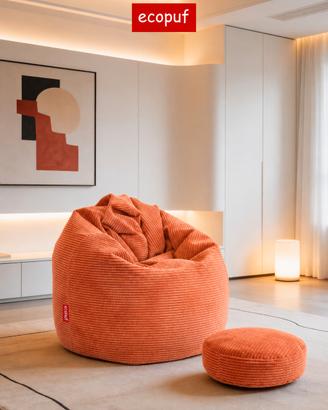 Pouf sacco XL Ecopuf con poggiapiedi