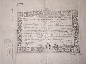 Antica Laurea in Farmacista Anno 1859 rara