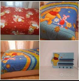 set cameretta: piumone, coperta in cotone  mensola