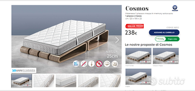 Cosmos Materasso 1 Piazza E Mezza