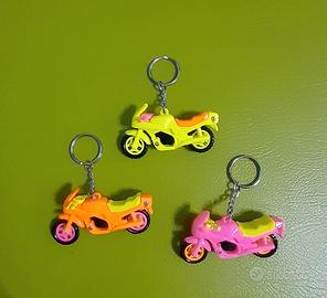 set di 3 portachiavi moto vintage