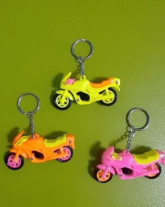 set di 3 portachiavi moto vintage