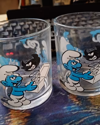 Bicchieri Puffi vintage 