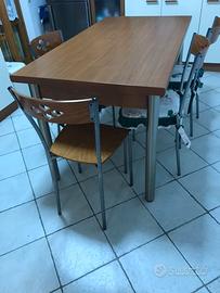 Tavolo 6 posti allungabile + 6 sedie legno ferro