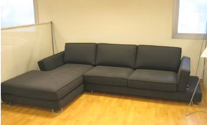 divano RIGOSALOTTI maxi  antracite con penisola sx