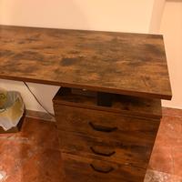 Scrivania legno e metallo