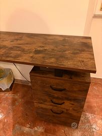 Scrivania legno e metallo