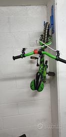 bicicletta e passeggino a triciclo 