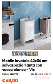 Lavabo salvaspazio Deghi NUOVO, ANCORA IMBALLATO 